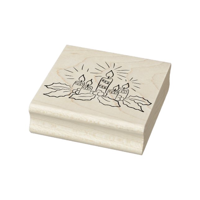 Christmas candles art stamp (Stamp)
