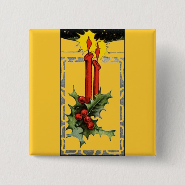 Christmas Candles Button (Front)