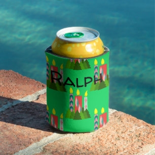 Christmas Candles  Can Cooler