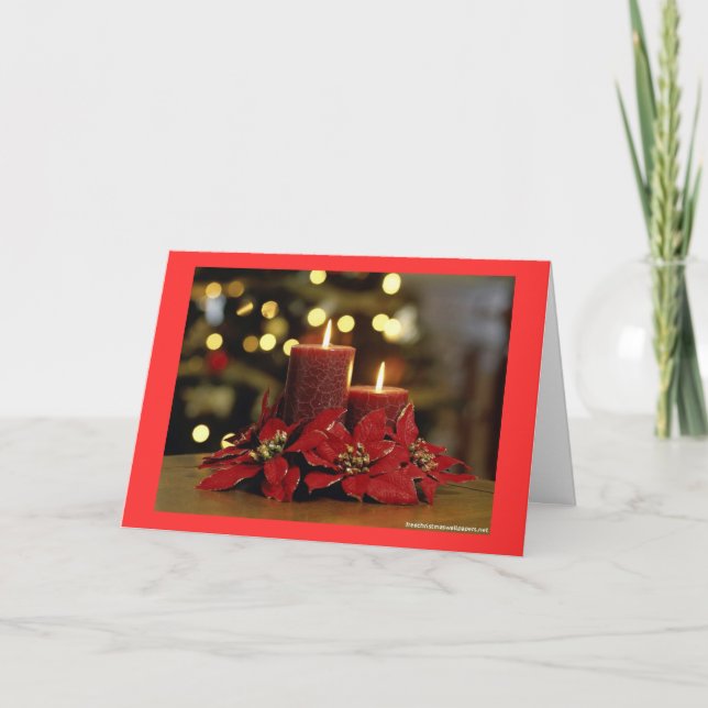 Christmas Candles Christmas Card (Front)