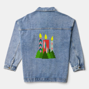 Christmas Candles Denim Jacket