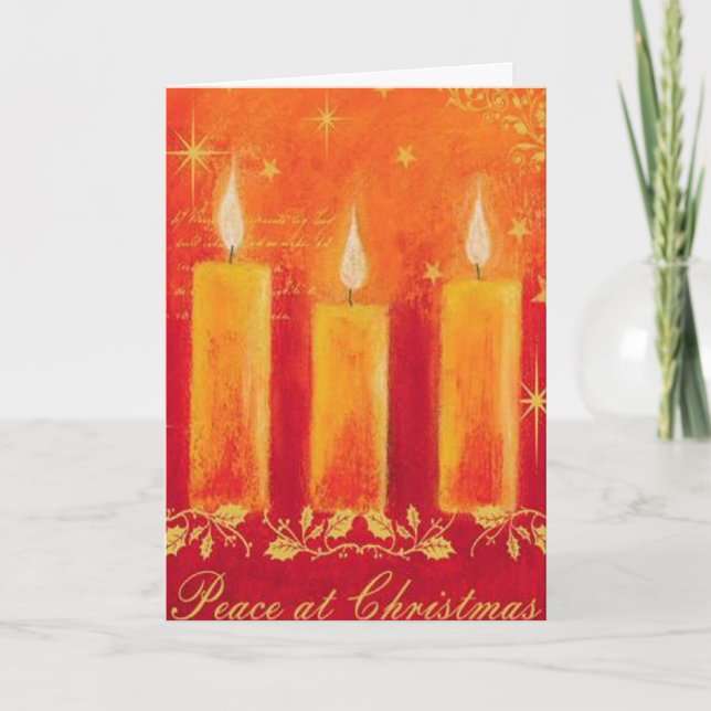 Christmas Candles Holiday Card (Front)