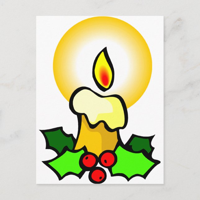Christmas Candles Holiday Postcard (Front)