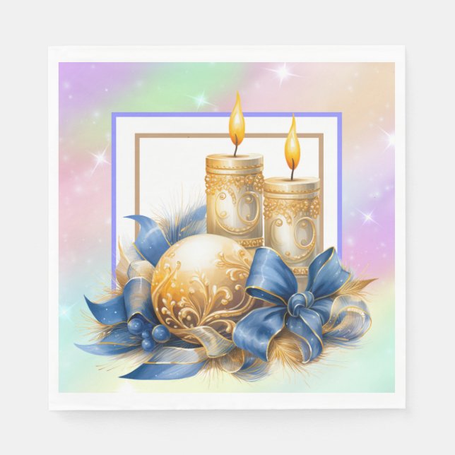 Christmas Candles Napkin (Front)