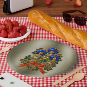 Christmas Candles Paper Plate