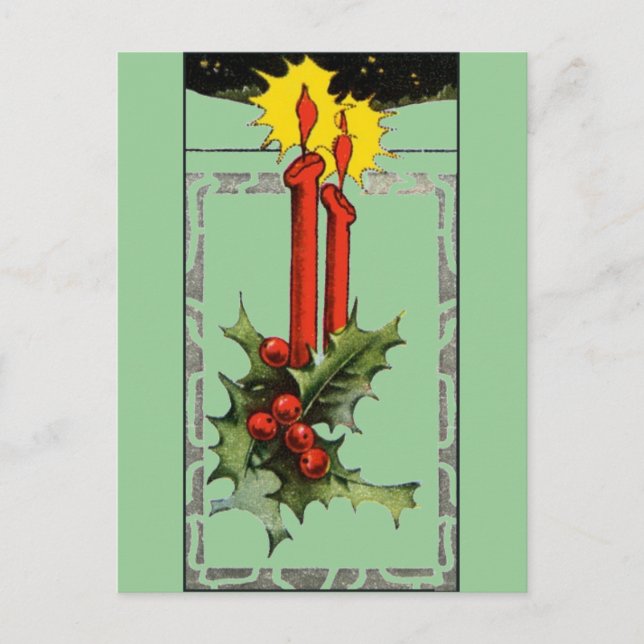 Christmas Candles  Postcard (Front)