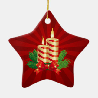 Christmas Candles Red Green ornament