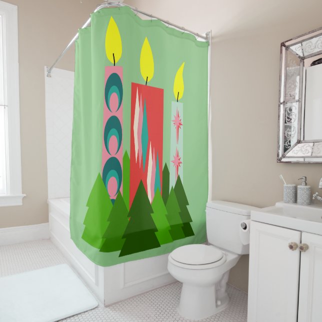 Christmas Candles  Shower Curtain (In Situ)