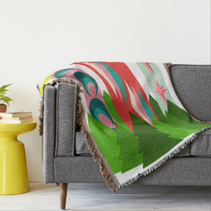 Christmas Candles  Throw Blanket