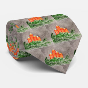 Christmas Candles Tie