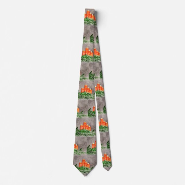 Christmas Candles Tie (Front)