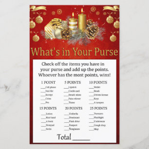 Christmas candles What's in your purse game