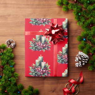 Christmas Candles Wrapping Paper