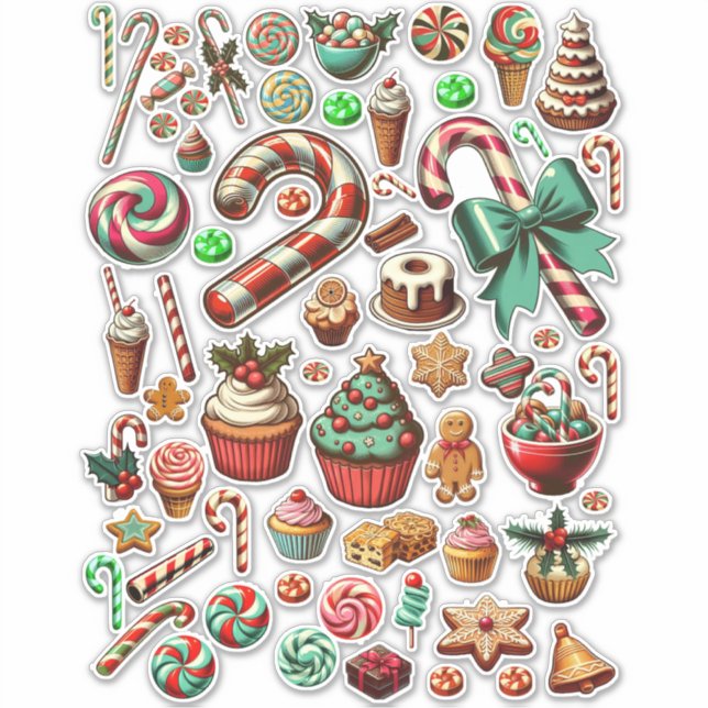 Christmas Candy And Sweet treats clipart  (Front)