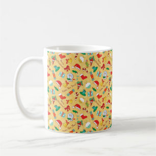 Christmas candy,bells and santa hat coffee mug