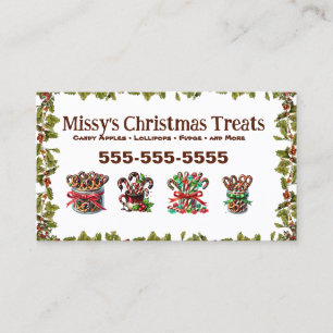 Christmas Candy Business Card