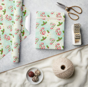 Christmas Candy Cane 6-7 Meme Holiday Wrapping Paper