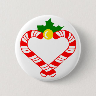Christmas Candy Cane 6 Cm Round Badge