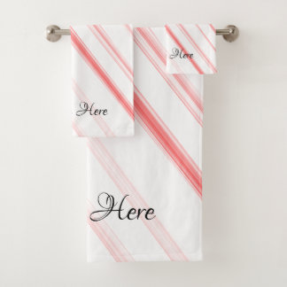 Christmas Candy Cane Bathroom Towel Set