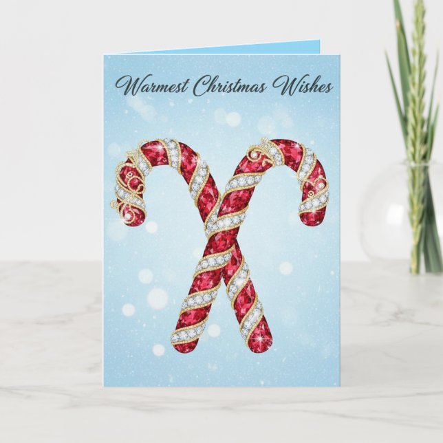 Christmas Candy Cane Card (Front)