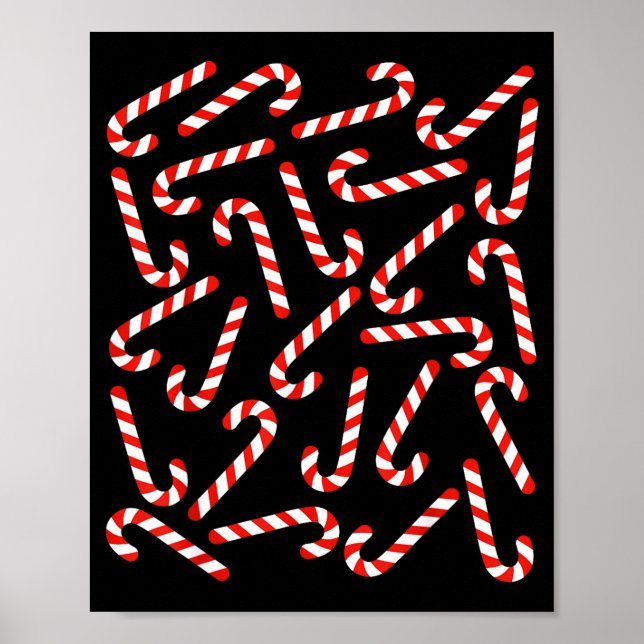 Christmas Candy Cane Costume Men Women Kids Xmas C Poster (Front)