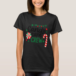 Christmas Candy Cane Crew Shirt Women Girls Boys K