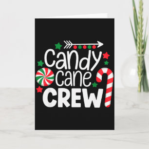 Christmas Candy Cane Crew Shirt Women Girls Boys K Card