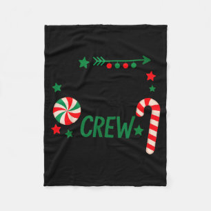 Christmas Candy Cane Crew Shirt Women Girls Boys K Fleece Blanket