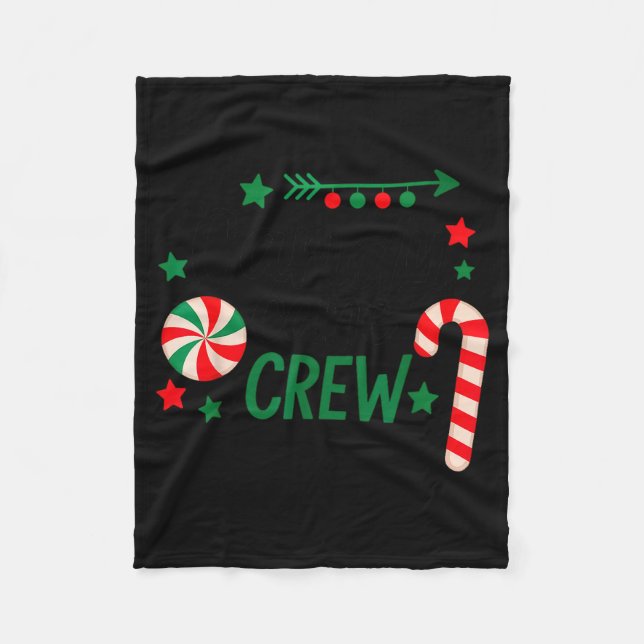 Christmas Candy Cane Crew Shirt Women Girls Boys K Fleece Blanket (Front)