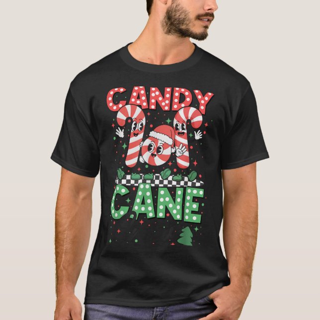 Christmas Candy Cane Crew Xmas Love Candy Boys Gir T-Shirt (Front)