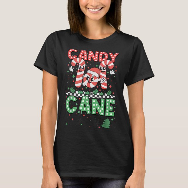 Christmas Candy Cane Crew Xmas Love Candy Boys Gir T-Shirt (Front)