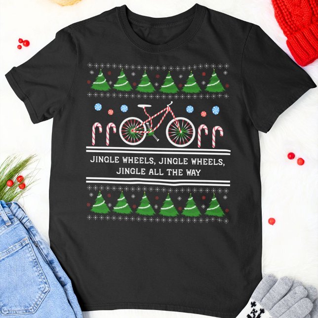 Christmas Candy Cane Cycling T-Shirt (Creator Uploaded)
