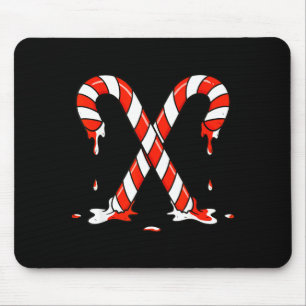 Christmas Candy Cane Drip Boys Girls Kids  Mouse Mat