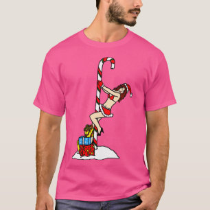 Christmas Candy Cane Exotic dancer T-Shirt
