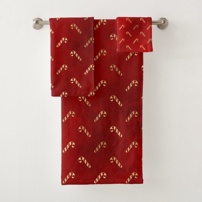 CHRISTMAS CANDY CANE FESTIVE TOWEL (Insitu)