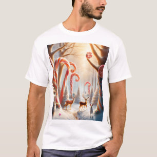 Christmas Candy Cane Forest  T-Shirt