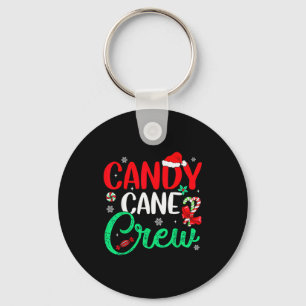 Christmas Candy Cane Funny Holiday Family Matching Key Ring
