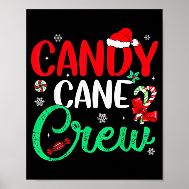 Christmas Candy Cane Funny Holiday Family Matching Poster (Front)