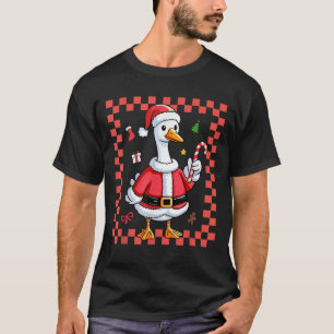 Christmas Candy Cane Goose Christmas Santa Xmas T-Shirt