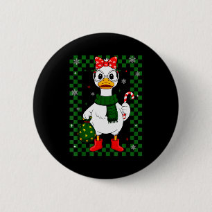 Christmas Candy Cane Goose Matching Couple Xmas Bo 6 Cm Round Badge