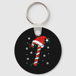 Christmas Candy Cane Hat Santa Xmas Holiday Toddle Key Ring