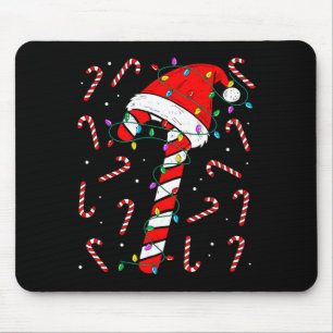 Christmas Candy Cane Hat Santa Xmas Holiday Toddle Mouse Mat