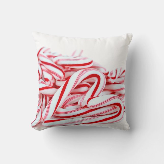 Christmas candy cane heart cushion (Front)