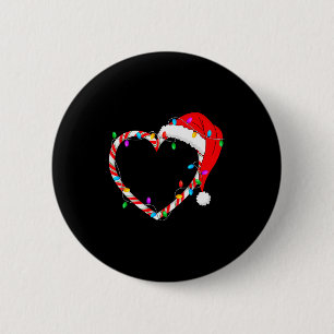 Christmas Candy Cane Heart Funny Love Candy Men Wo 6 Cm Round Badge