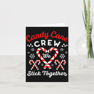 Christmas Candy Cane Heart Holiday Family Matching Card