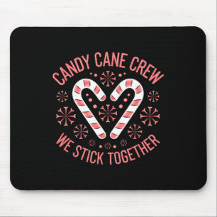 Christmas Candy Cane Heart Holiday Family Matching Mouse Mat