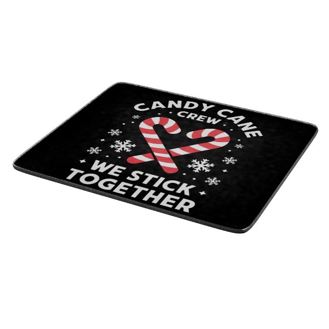 Christmas Candy Cane Heart We Stick Together  Cutting Board (Corner)