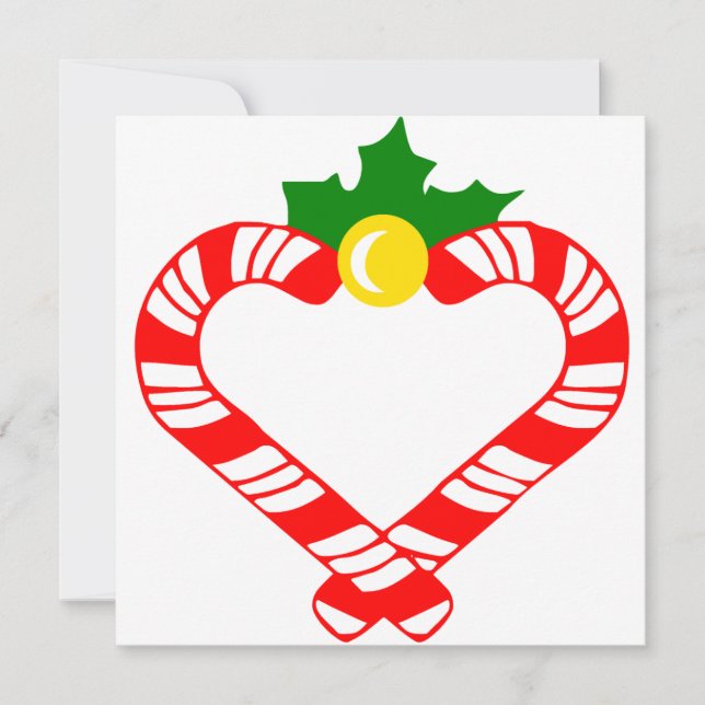 Christmas Candy Cane Holiday Card (Front)