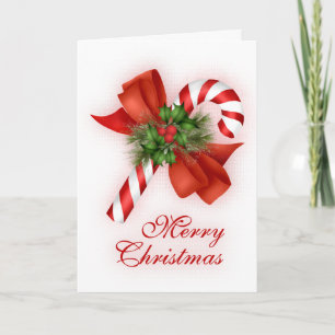 Christmas Candy Cane Holiday Card