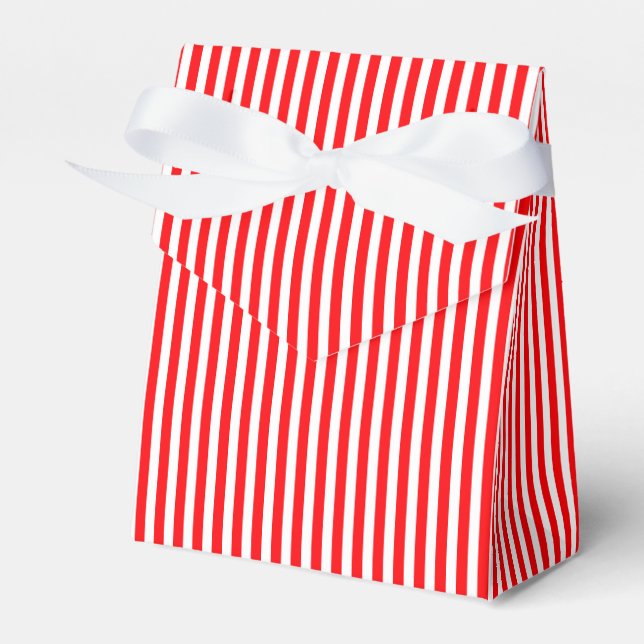 Christmas Candy Cane in Christmas Red Favour Box (Front Side)